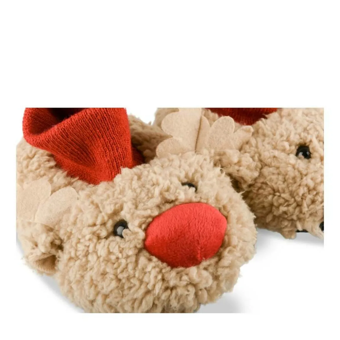 Pluche pantoffels rendier KASTANJEBRUIN NINI & GIRLS