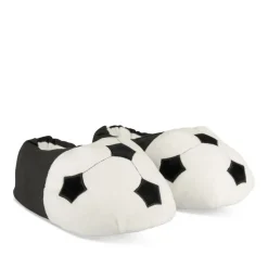 Pluche pantoffels voetbal ZWART TAMS