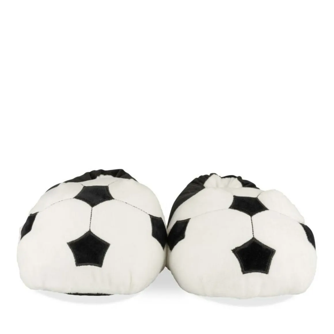 Pluche pantoffels voetbal ZWART TAMS