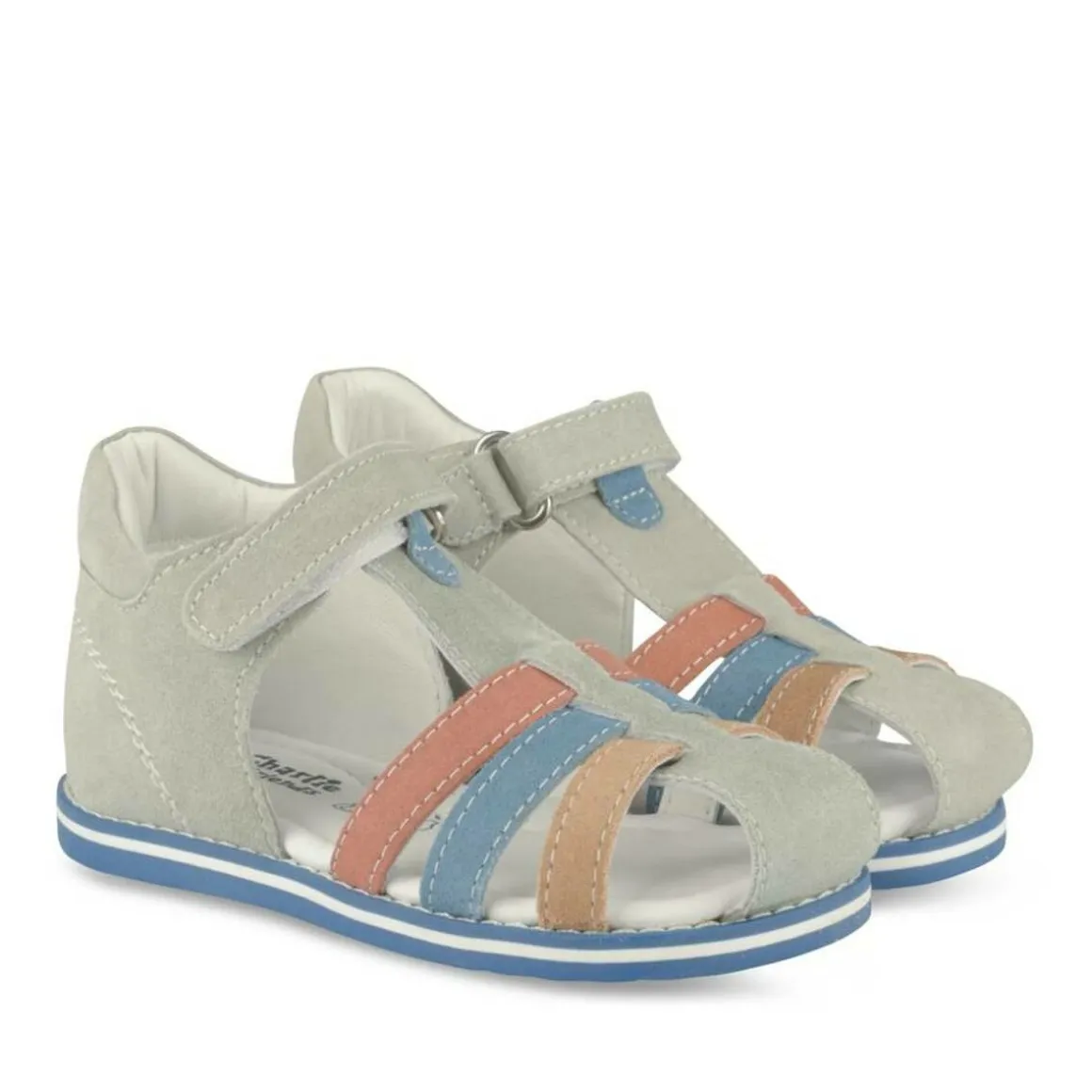Sandalen GRIJS CHARLIE & FRIENDS LEER