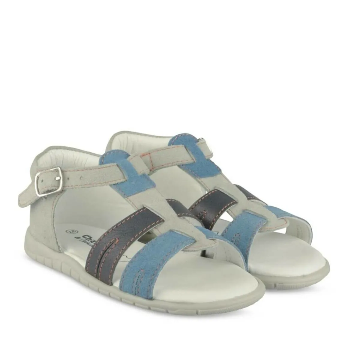 Sandalen GRIJS CHARLIE & FRIENDS LEER