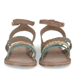 Sandalen KASTANJEBRUIN LOVELY SKULL LEER
