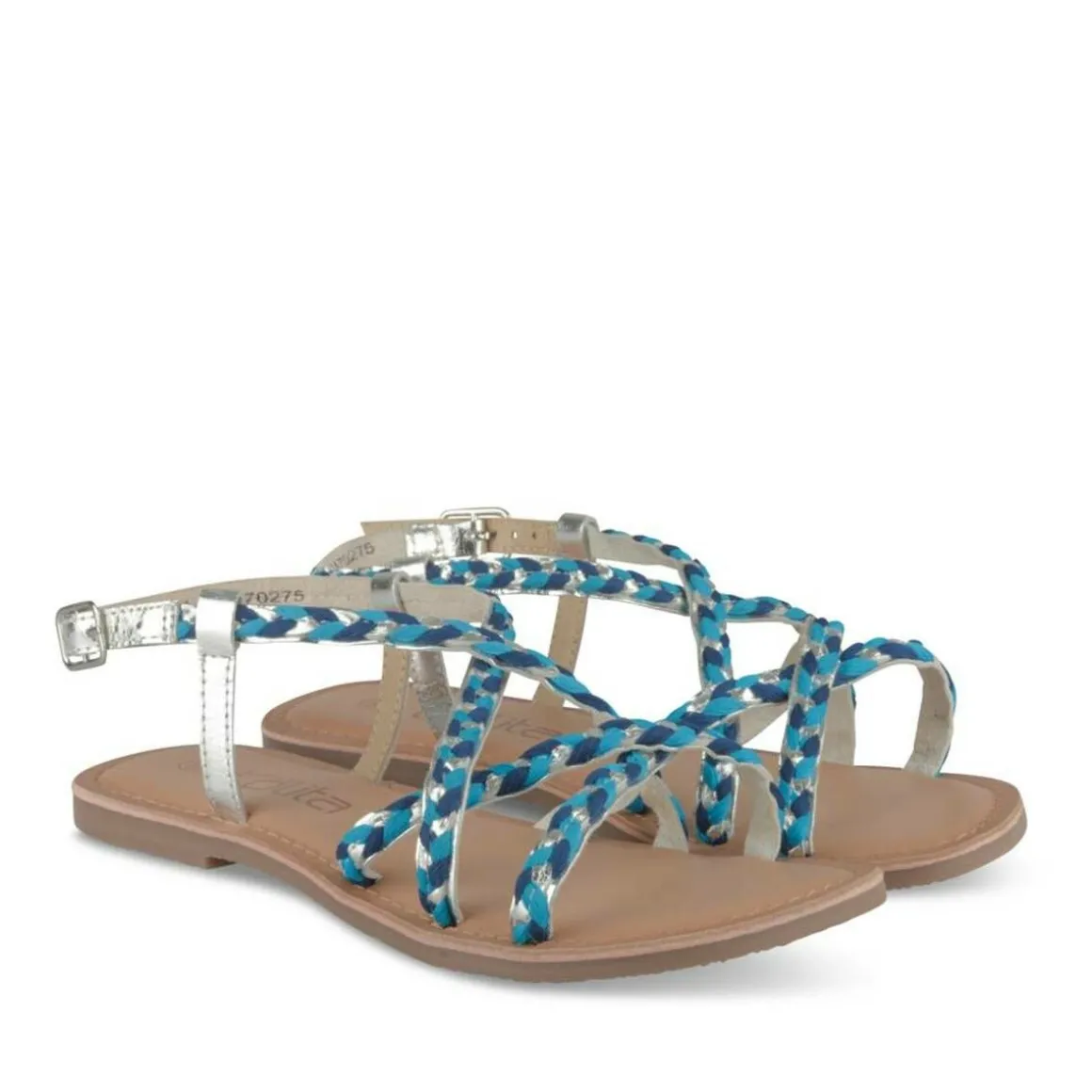 Sandalen ZILVER LITTLE LOLITA LEER