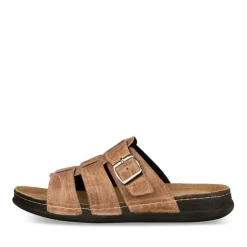 Slippers KASTANJEBRUIN NEOSOFT RELAX LEER