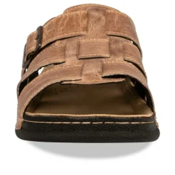 Slippers KASTANJEBRUIN NEOSOFT RELAX LEER