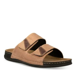 Slippers KASTANJEBRUIN NEOSOFT RELAX LEER