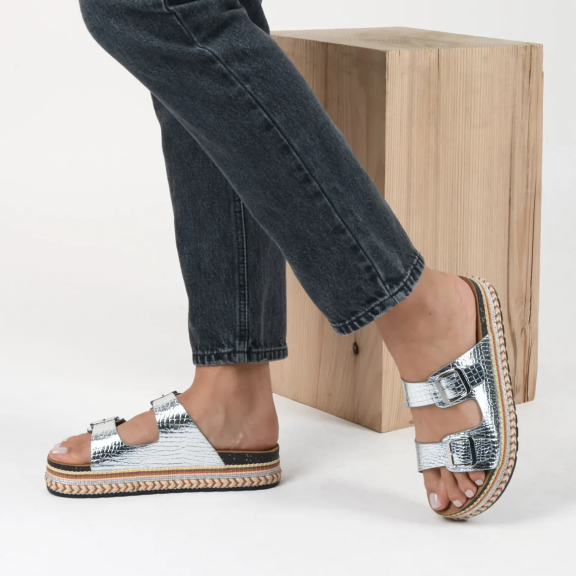 Slippers ZILVER
