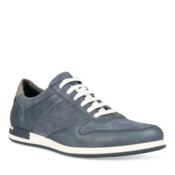 Sneakers BLAUW DENIM SIDE LEER