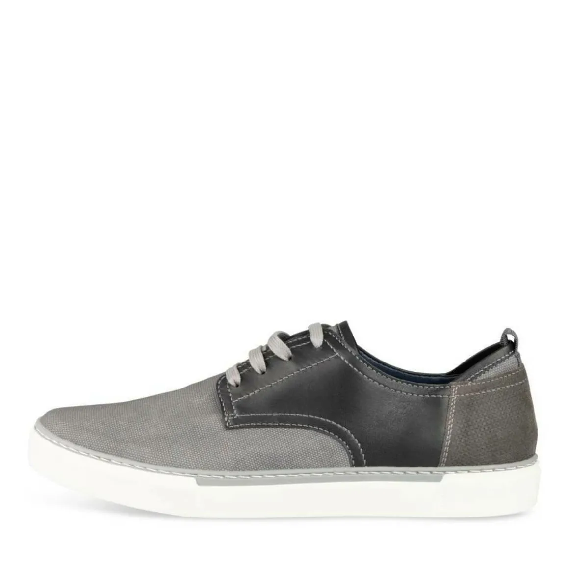 Sneakers GRIJS DENIM SIDE LEER