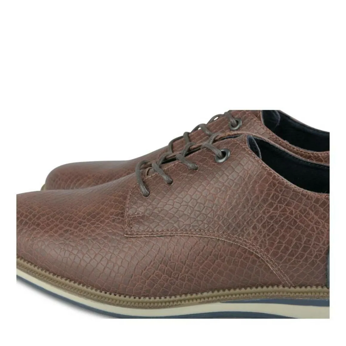 Sneakers KASTANJEBRUIN DENIM SIDE