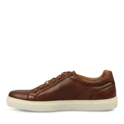 Sneakers KASTANJEBRUIN DENIM SIDE LEER
