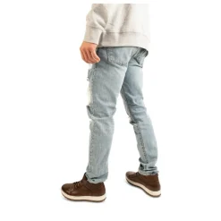 Sneakers KASTANJEBRUIN DENIM SIDE LEER