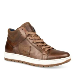 Sneakers KASTANJEBRUIN DENIM SIDE LEER