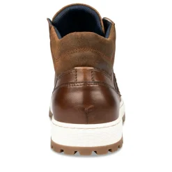 Sneakers KASTANJEBRUIN DENIM SIDE LEER