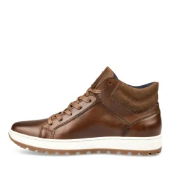 Sneakers KASTANJEBRUIN DENIM SIDE LEER