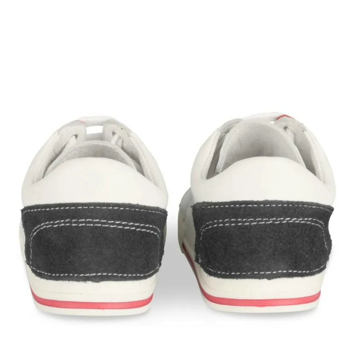 Sneakers WIT FREEMOUSS BOY LEER