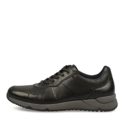 Sneakers ZWART DENIM SIDE LEER