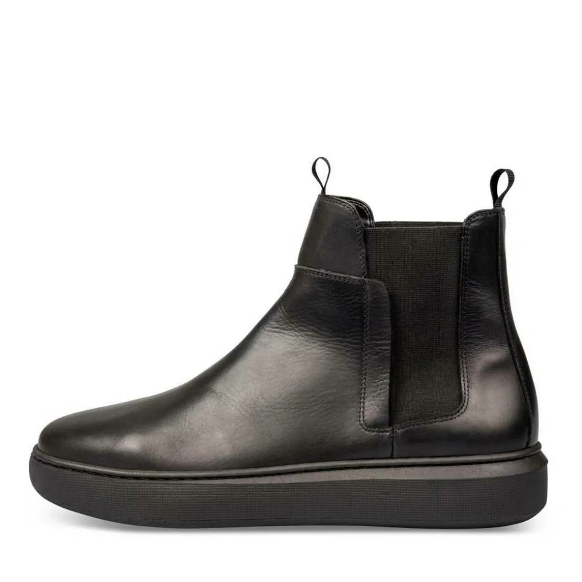 Sneakers ZWART DENIM SIDE LEER
