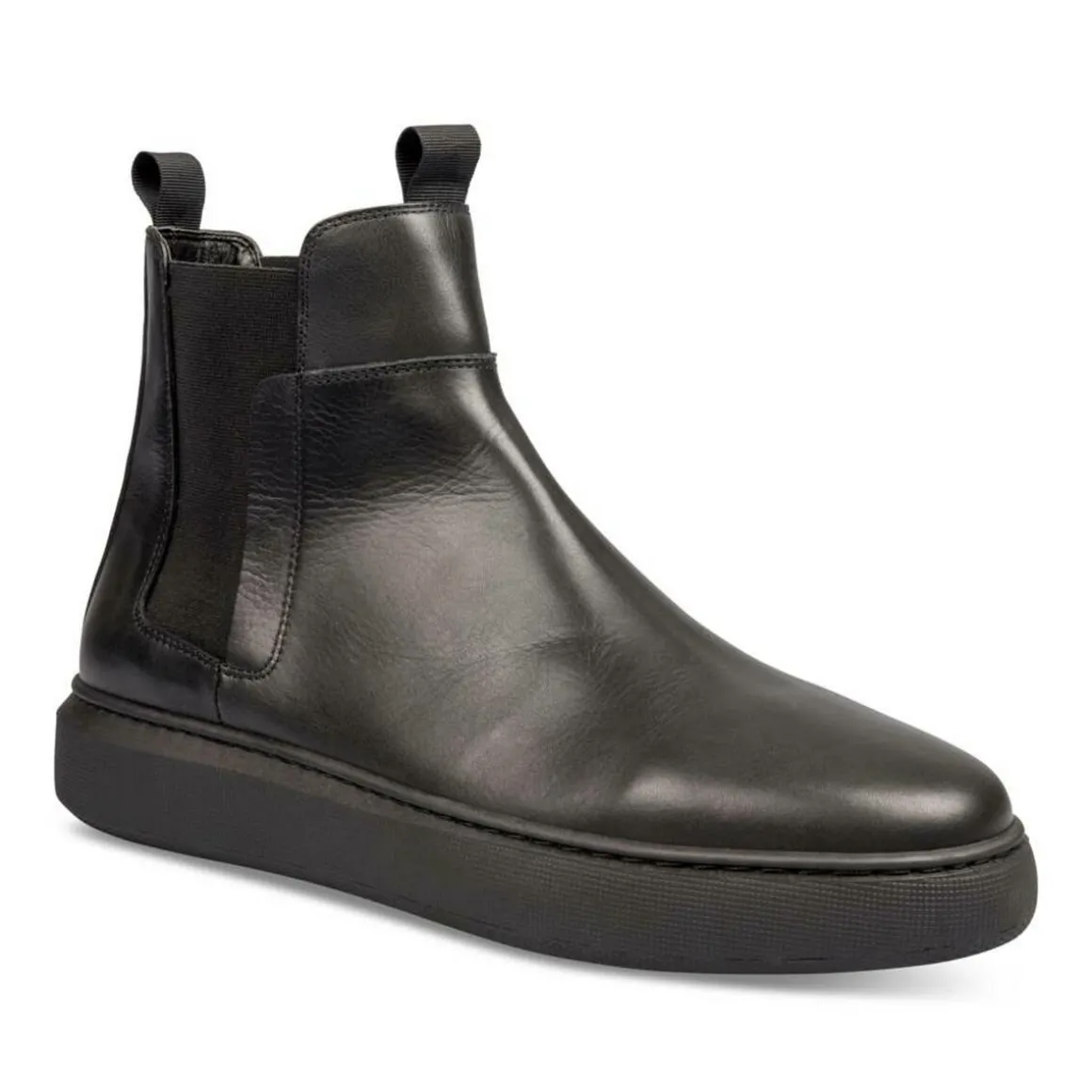Sneakers ZWART DENIM SIDE LEER