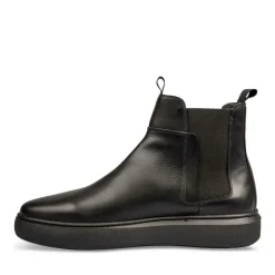 Sneakers ZWART DENIM SIDE LEER