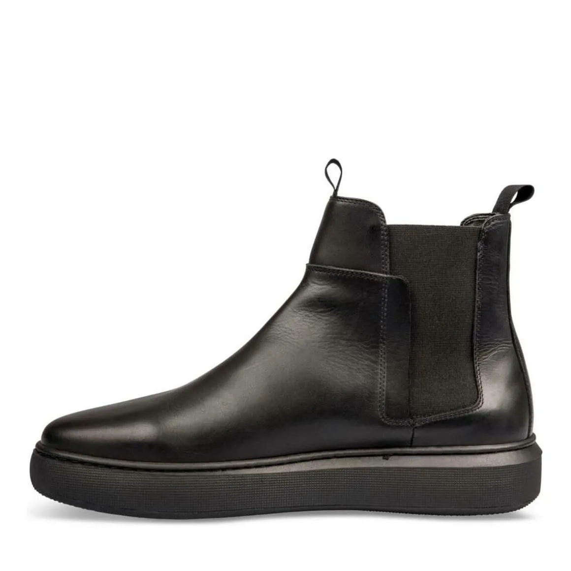 Sneakers ZWART DENIM SIDE LEER
