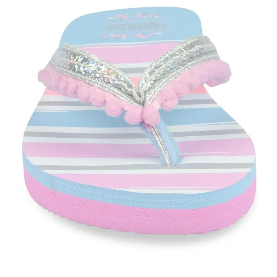 Teenslippers BLAUW LOVELY SKULL