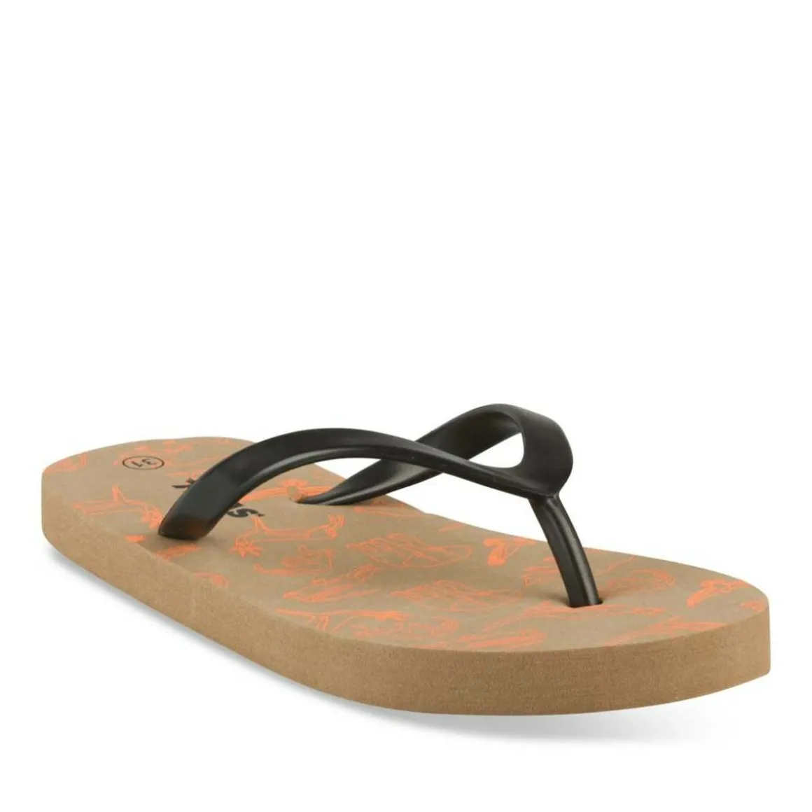 Teenslippers ZWART