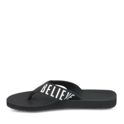 Teenslippers ZWART DENIM SIDE
