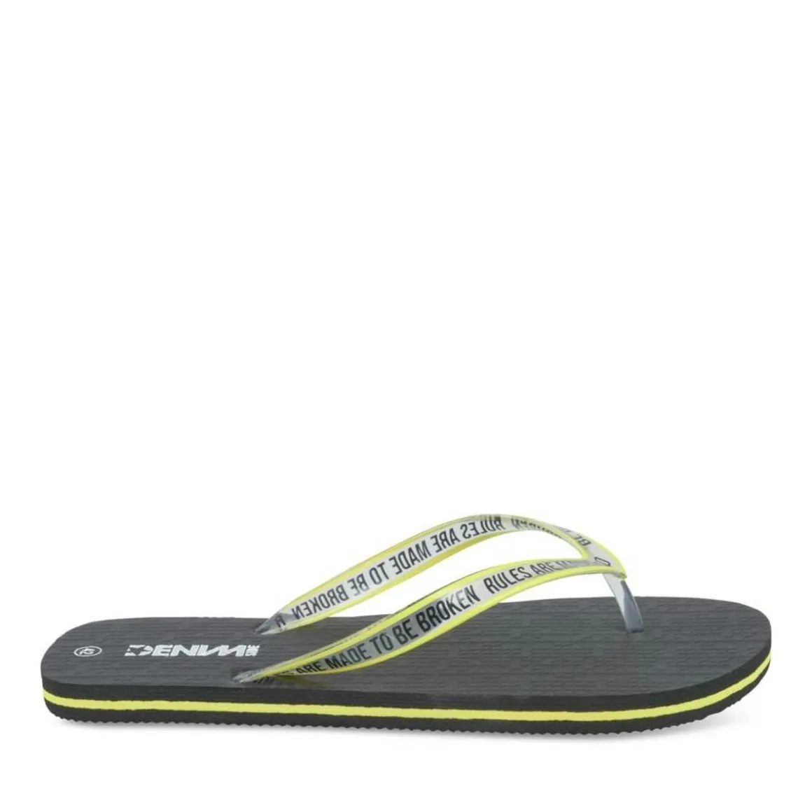 Teenslippers ZWART DENIM SIDE
