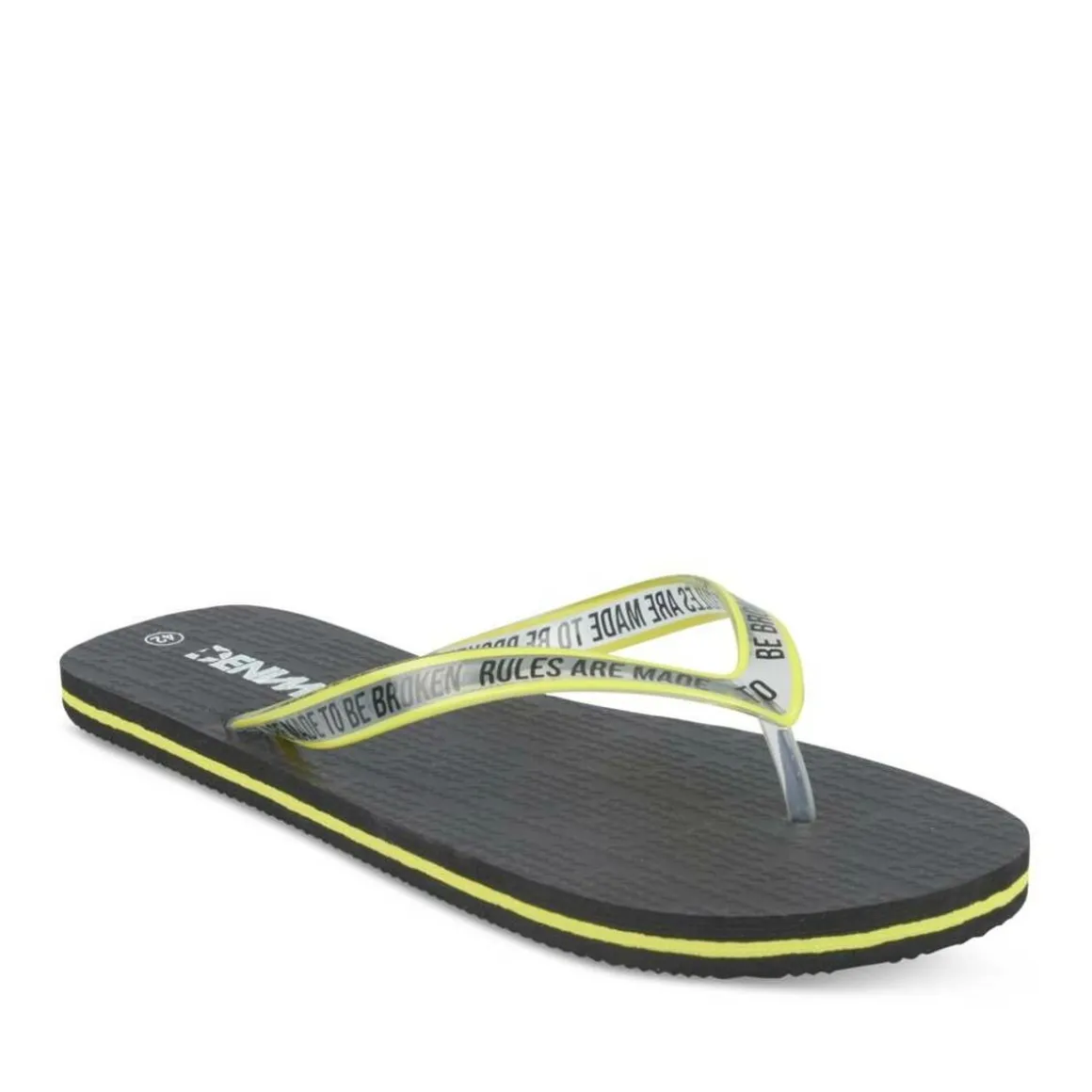 Teenslippers ZWART DENIM SIDE