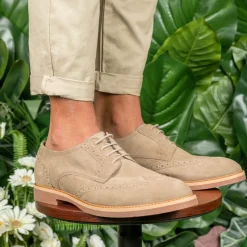 Veterschoenen BEIGE B-BLAKE LEER