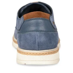 Veterschoenen BLAUW DENIM SIDE LEER