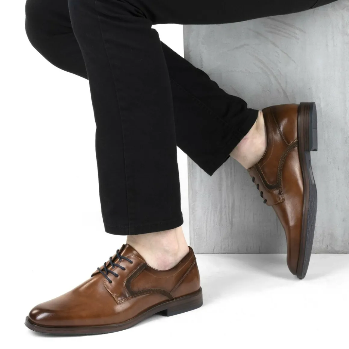 Veterschoenen COGNACKLEUR