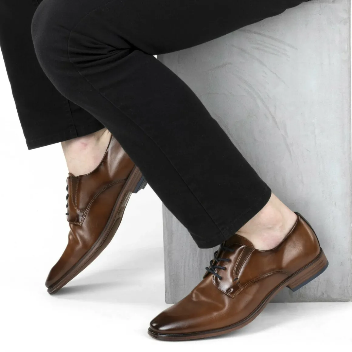 Veterschoenen COGNACKLEUR