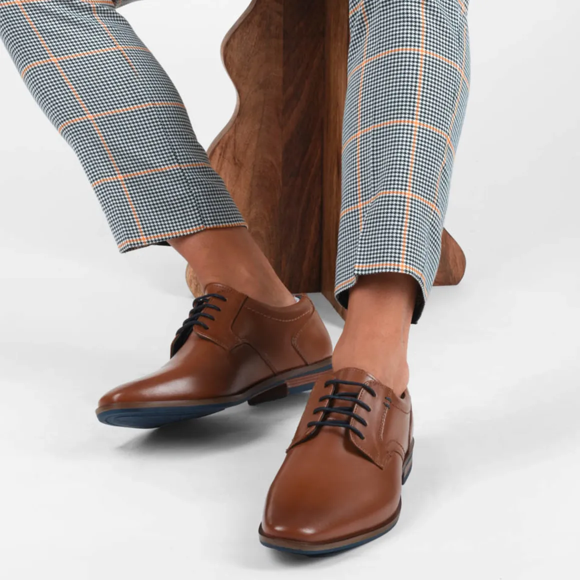 Veterschoenen COGNACKLEUR