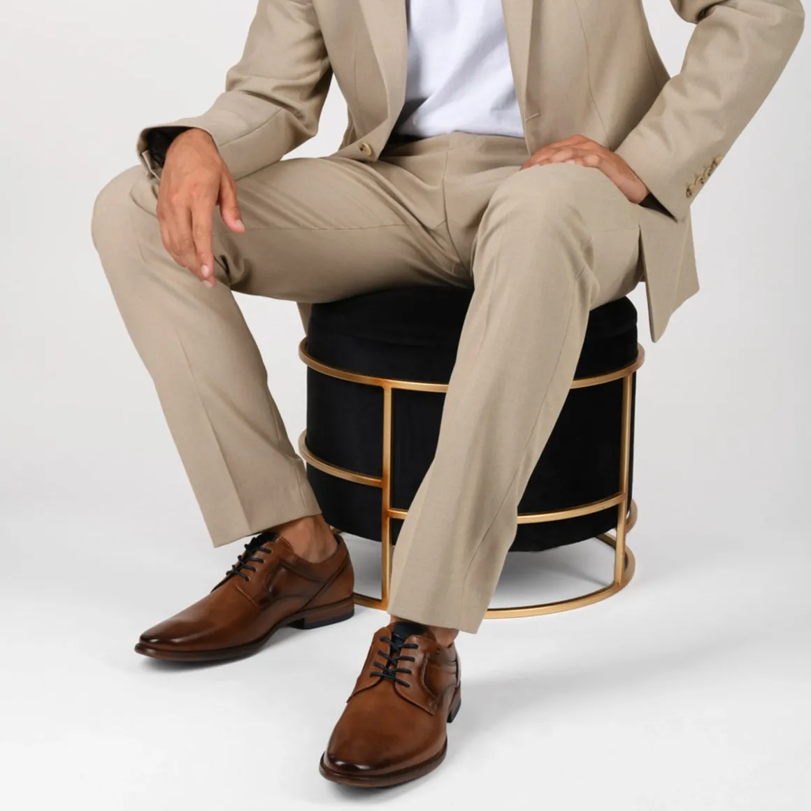 Veterschoenen COGNACKLEUR