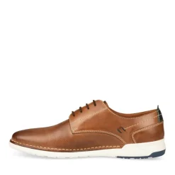 Veterschoenen COGNACKLEUR DENIM SIDE LEER