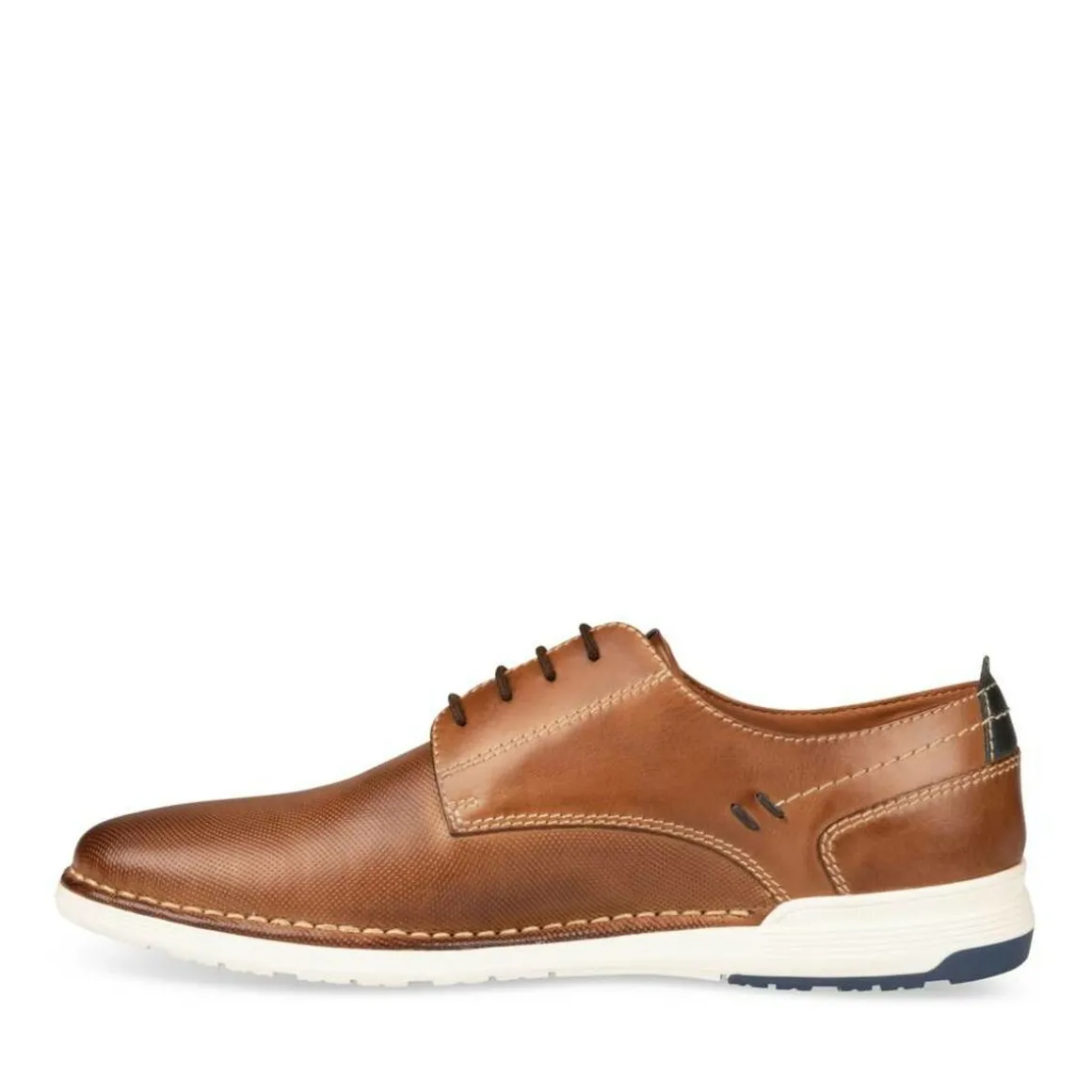 Veterschoenen COGNACKLEUR DENIM SIDE LEER