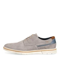 Veterschoenen GRIJS DENIM SIDE LEER