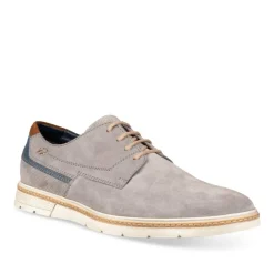 Veterschoenen GRIJS DENIM SIDE LEER