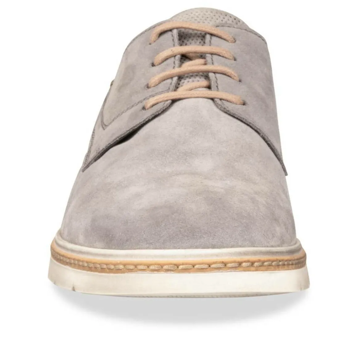 Veterschoenen GRIJS DENIM SIDE LEER