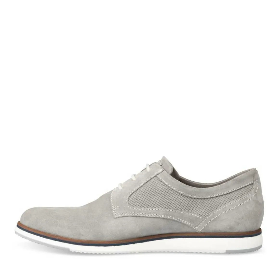 Veterschoenen GRIJS DENIM SIDE LEER