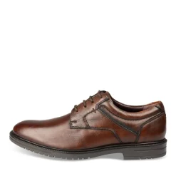 Veterschoenen KASTANJEBRUIN DENIM SIDE LEER