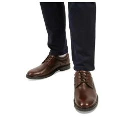 Veterschoenen KASTANJEBRUIN DENIM SIDE LEER