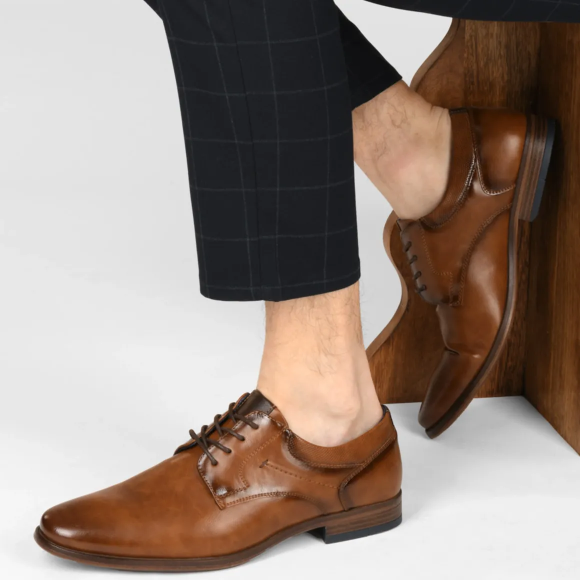 Veterschoenen KASTANJEBRUIN