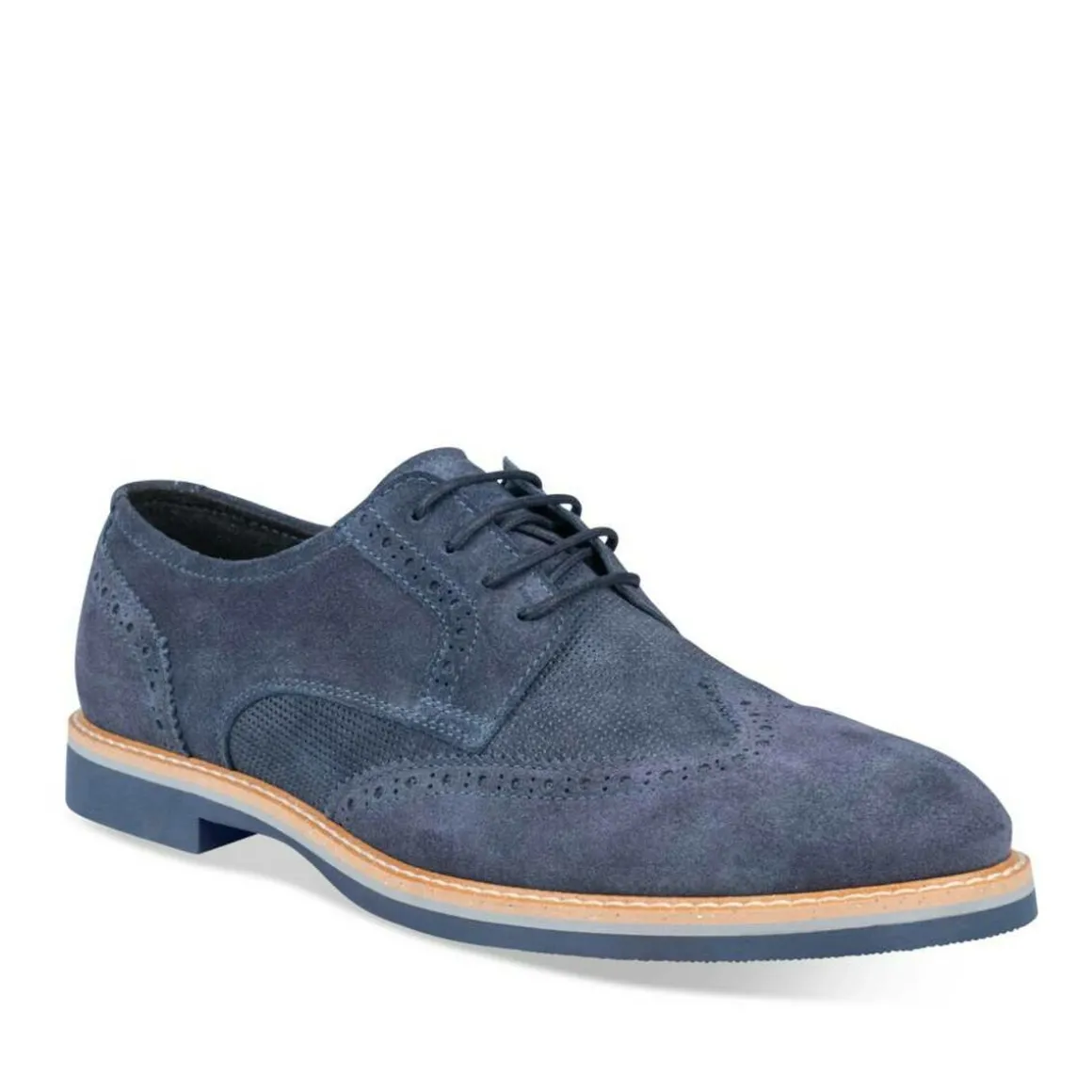 Veterschoenen NAVY B-BLAKE LEER