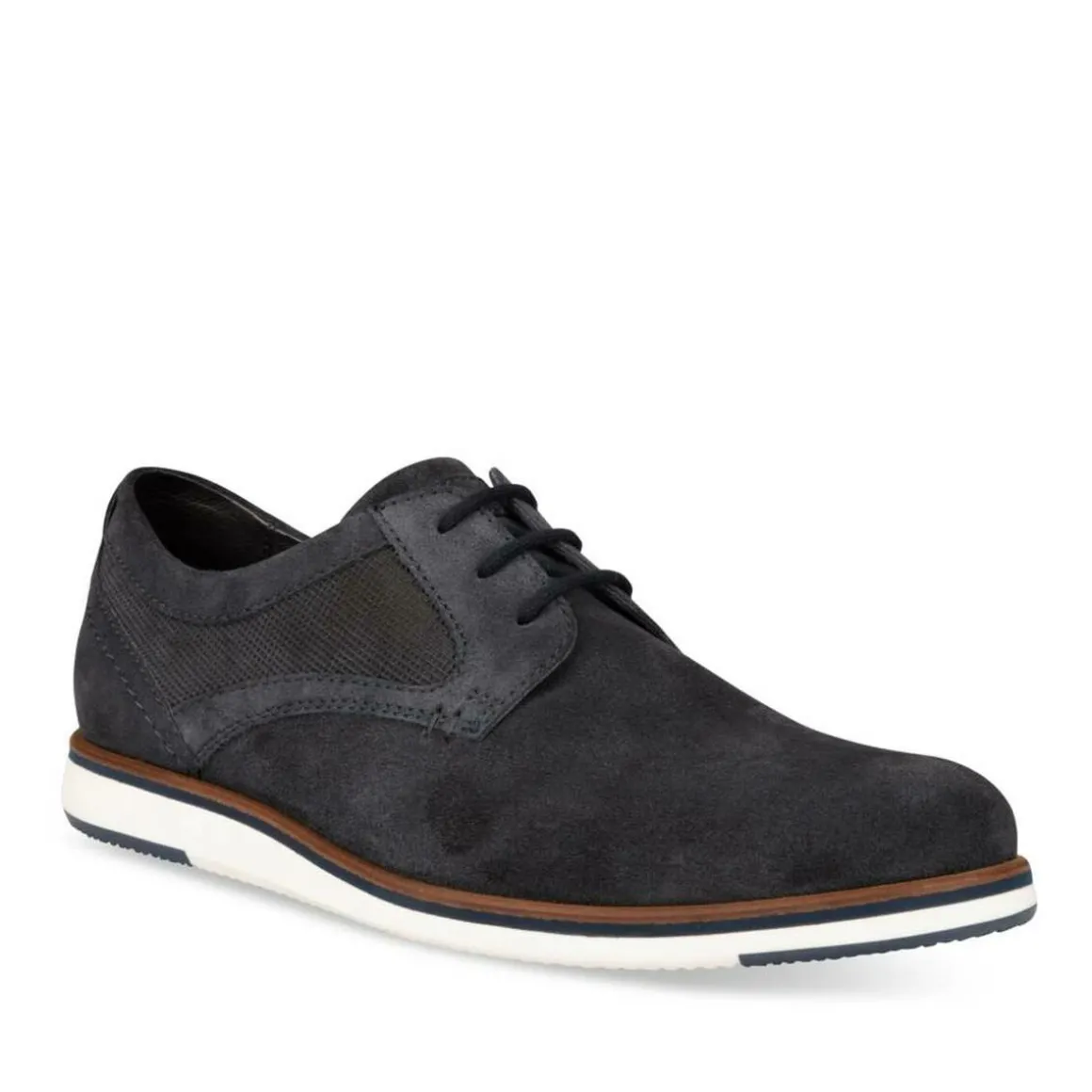Veterschoenen NAVY DENIM SIDE LEER