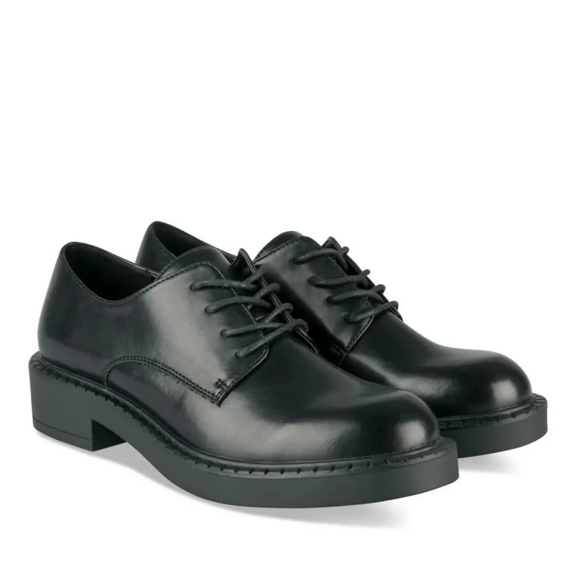 Veterschoenen ZWART