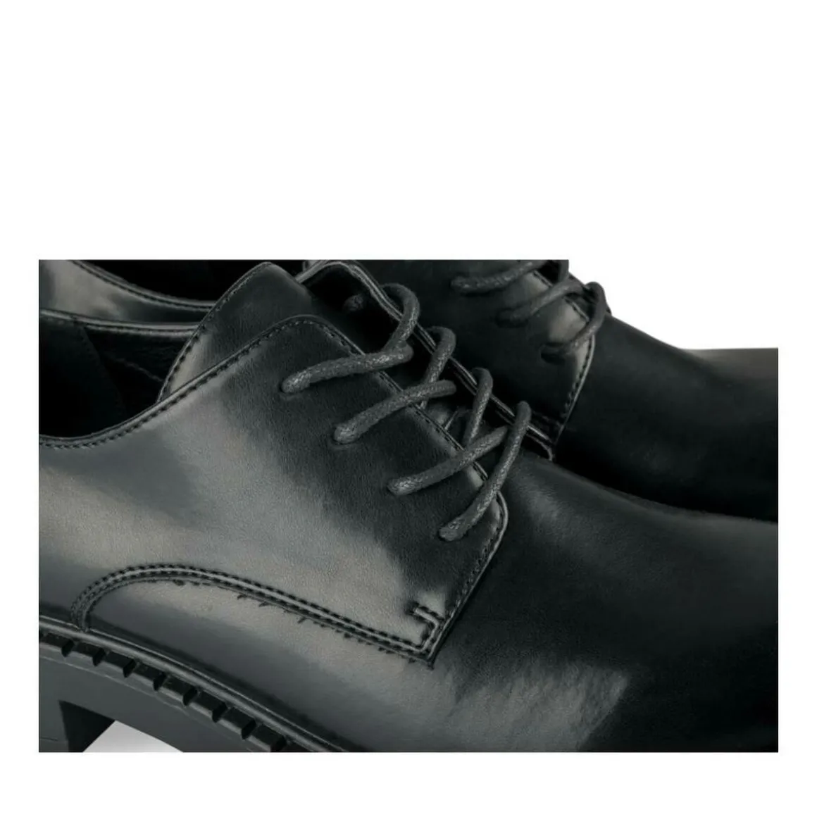 Veterschoenen ZWART