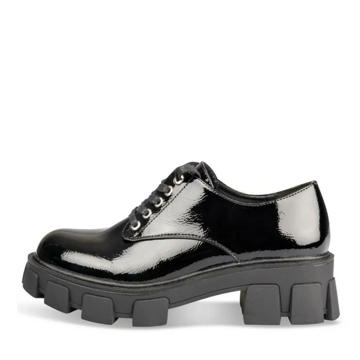 Veterschoenen ZWART